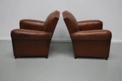 Pair Of French Cognac Moustache Back Leather Club Chairs, 1940s -Chairly Shop 00ff6fc8 44dc 46e9 b136 130d2c49ed9d
