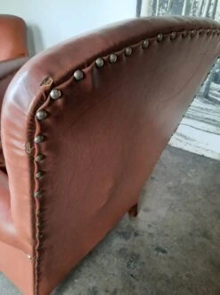 Pair Of Leatherette Club Chairs