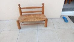 Vintage Wood And Straw Perriand Style Bench From The 50s -Chairly Shop 074bede4 33fc 4af8 ab81 f156ece359b8