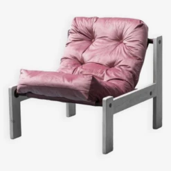 Poltrona Vintage In Velluto Rosa Legno Bianco Anni ’70 Modernariato -Chairly Shop 08340aed 2e08 43a4 b041 376380e214d5