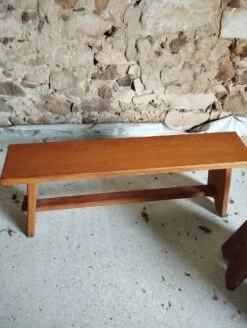 2 Benches And 2 Brutalist Stools From The 50s