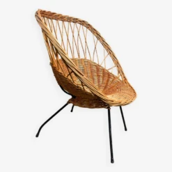 Vintage Rattan Armchair 50-60 Feet Black Metal -Chairly Shop 0e2c7da8 2d54 4968 a209 dc70a12f55c8