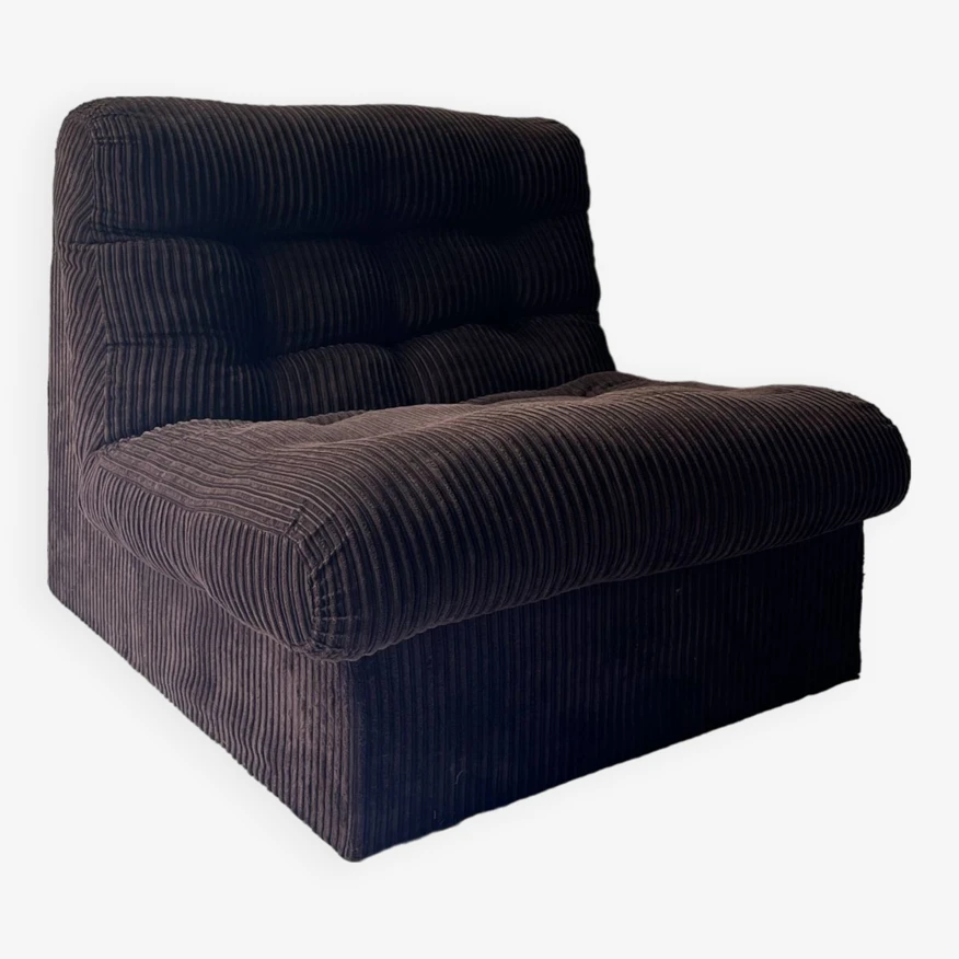 Corduroy Fireside Chair, 1970s 5 Corduroy Fireside Chair, 1970s - Image 3