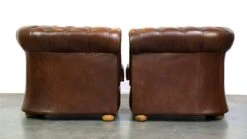 Beautiful Set Of 2 Very Well-maintained Brown Leather Chesterfield Armchairs -Chairly Shop 10956419 c229 4d4a b87c 0b4aaf58b2da