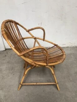 Armchair Rattan Bamboo Wicker 70s Vintage -Chairly Shop 11b28617 acbb 4dfc afad 2a38f168cc34