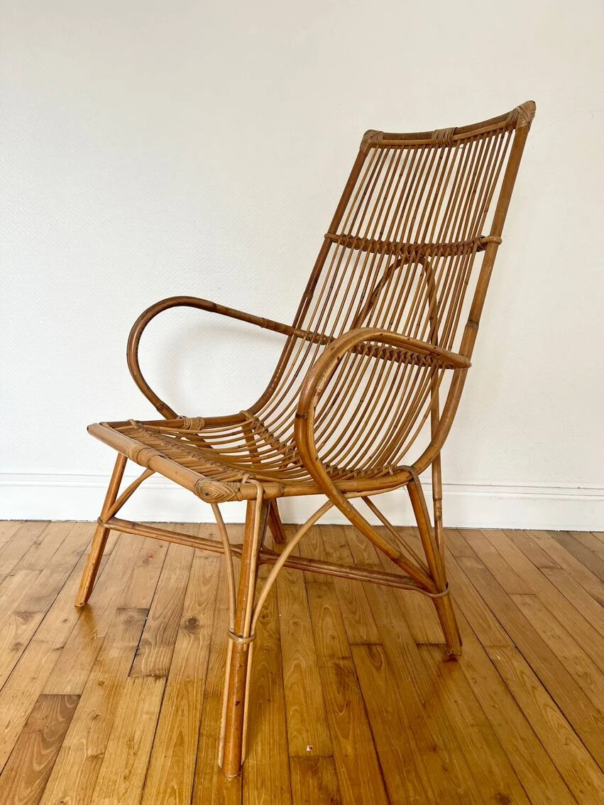 Vintage Rattan Armchair 3 Vintage Rattan Armchair