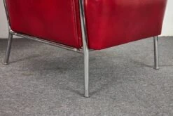 Fauteuils Vintage En Cuir Bordeaux De Style Bauhaus Par József Peresztegi, Hongrie 1950, -Chairly Shop 1471db2e b2f5 4a16 890c 0f55a07cd6d6