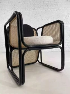 Cubic Armchair In Black Rattan And Canework -Chairly Shop 161febde d7fb 4adc 92a2 d682214f415b
