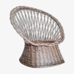 Antique Armchair In Gray Woven Wicker -Chairly Shop 169fec68 0bb4 5f7e 9d1a 6202feeb407e