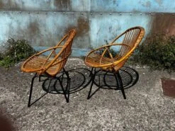 Pair Of Rattan Shell Armchairs Year 59/60 -Chairly Shop 16eb6da7 f55a 4eab b880 0dc9c8c66de1