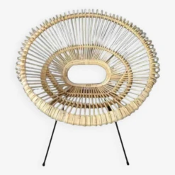 Rattan And Metal Armchair -Chairly Shop 188f5b4c 648a 4998 9ce7 fa5f529ce399