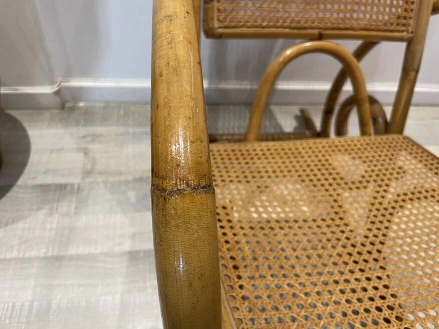 Rattan And Cane Rocking Chair 5 Rattan And Cane Rocking Chair - Image 3