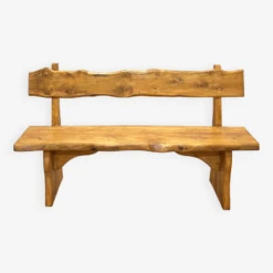 Brutalist Solid Wood Bench