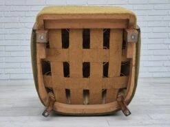 1960s, Danish Highback Armchair, Original Condition, Cotton/wool. -Chairly Shop 1adad7e7 1827 4b00 a529 77d7cbbbdb0e