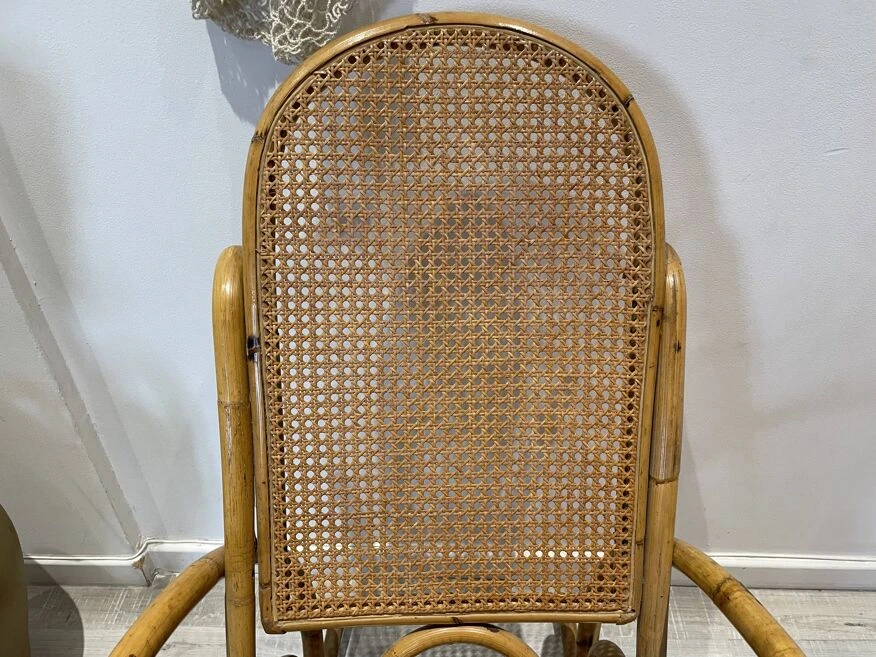 Rattan And Cane Rocking Chair 3 Rattan And Cane Rocking Chair