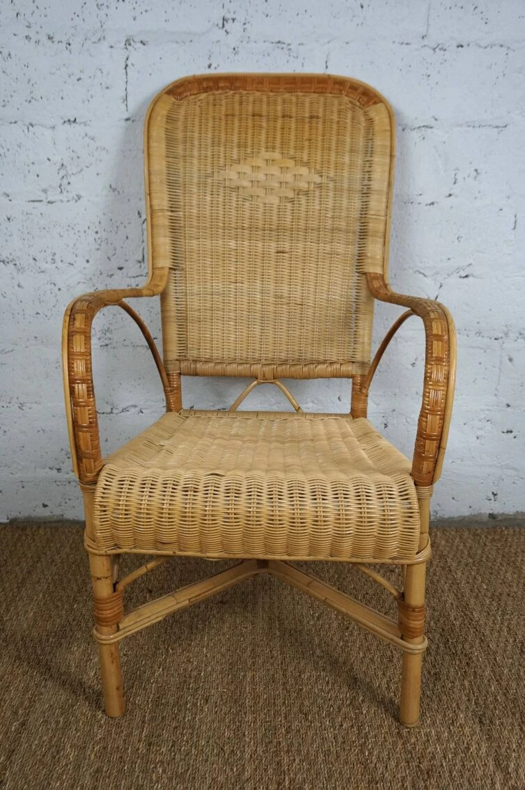 Rattan Armchair 1950s 6 Rattan Armchair 1950s - Image 4