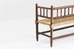 Vintage Bobbin Bench With Rush Seat 1920s -Chairly Shop 1d5cad35 60f7 463a b451 d7975cb6c07e