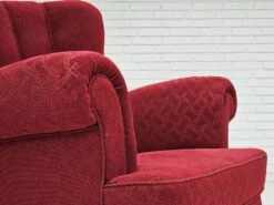 1960s, Danish Relax Armchair, Original Condition, Red Cotton/wool, Oak Wood. 31 1960s, Danish Relax Armchair, Original Condition, Red Cotton/wool, Oak Wood. -Chairly Shop 1e7db55f 974e 49e9 be5c ad2425533812