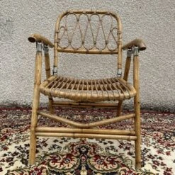Rattan And Bamboo Folding Armchairs Valencia Spain 60'S -Chairly Shop 203ae078 6de6 4bdd 9fec 87ef122beb15
