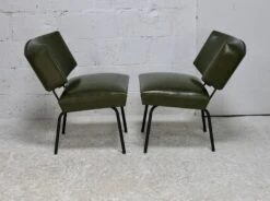 Pair Of Tubular Armchairs, Imitation Leather. Circa 1950 -Chairly Shop 2275a259 f3df 41f1 a5f9 d6a8fea9e704