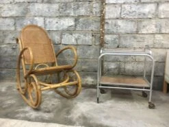 Rocking-chair In Bamboo Rattan And Vintage Wicker 1950 22 Rocking-chair In Bamboo Rattan And Vintage Wicker 1950 -Chairly Shop 22bf9494 9853 41e2 884e 8968010122c2