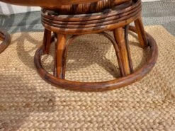Pair Of Round Armchairs, Shell, Rattan, Wicker, Bamboo Wood -Chairly Shop 23b6a4f6 8335 48cd b7ad dbd8a71dfd6b