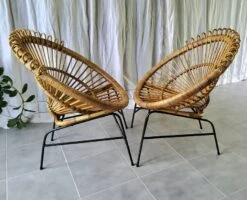 Pair Of 60s Rattan Armchairs -Chairly Shop 2643b400 58f3 4b74 a9d1 a2015294daa7