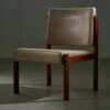 Angular, Teak Wood And Leather Chair With Copper Details, 1970s -Chairly Shop 2767f643 5bab 49bd 88dc a30148782ae5