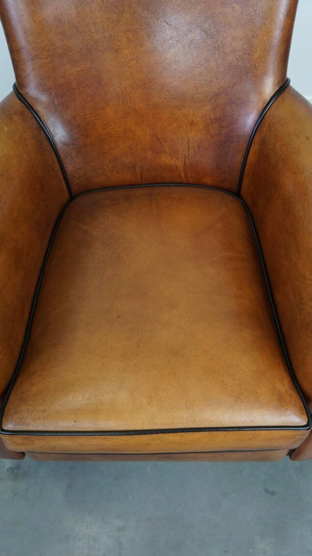 Sheepskin Leather Design Armchair/fauteuil In Excellent Condition 14 Sheepskin Leather Design Armchair/fauteuil In Excellent Condition - Image 12