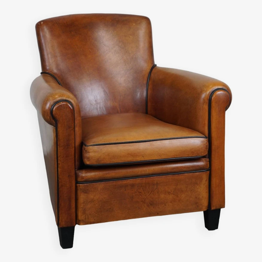 Sheepskin Leather Design Armchair/fauteuil In Excellent Condition 8 Sheepskin Leather Design Armchair/fauteuil In Excellent Condition - Image 6