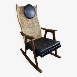 PJ Muntendam Rocking Chair In Teak And Rattan Vintage 1950 -Chairly Shop 2dcd175a ad73 46fa 8cf4 06ef77e06b8b