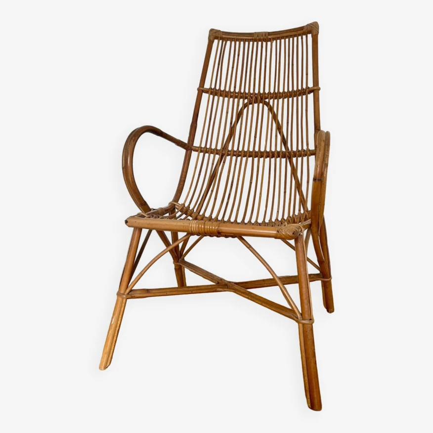 Vintage Rattan Armchair 9 Vintage Rattan Armchair - Image 7