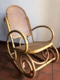 Vintage Bamboo Rocking Chair