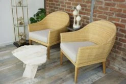 Pair Of Teak And Rattan Armchairs -Chairly Shop 2f4ca257 4b89 4c2a 97d3 faf5c7c7873a