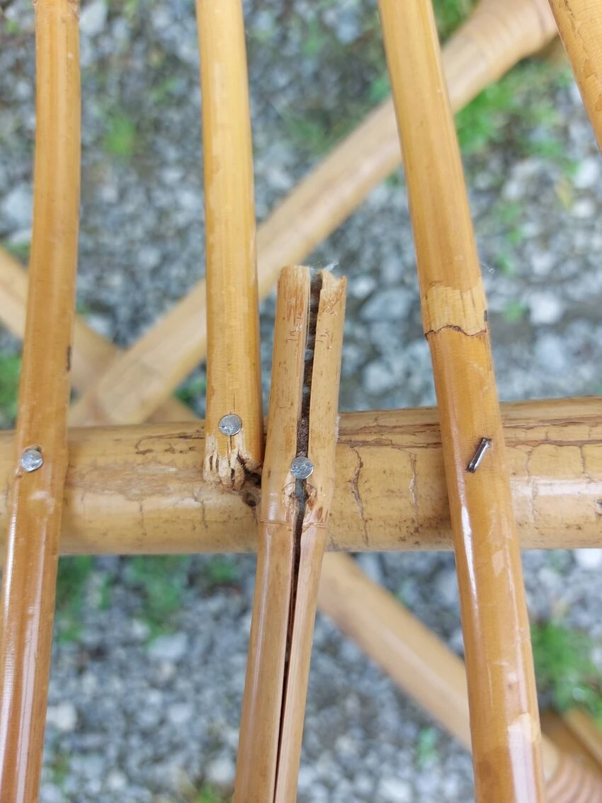 Wicker Armchair, Bamboo Wood 4 Wicker Armchair, Bamboo Wood - Image 2