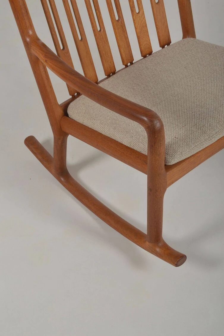 Danish Rocking Chair Designed By Hans Olsen For Juul Kristensen, 1960s 9 Danish Rocking Chair Designed By Hans Olsen For Juul Kristensen, 1960s - Image 7