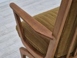 1960s, Danish Design, Oak Wood Rocking Chair With Footstool, Furniture Wool, Original Condition. -Chairly Shop 2fd86df6 0c22 4774 9b80 820b1188ec45