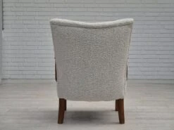 1960s, Reupholstered Danish Art-deco Armchair, Beech Wood, Leather. -Chairly Shop 3142f16b 4c44 41f4 83d7 36aa46e5cc7b