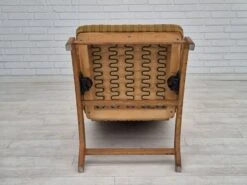 1960s, Danish Design, Oak Wood Rocking Chair With Footstool, Furniture Wool, Original Condition. -Chairly Shop 3148bd2b bcbb 4f50 b7e4 4ee537b467bd