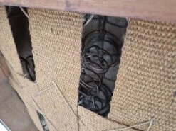 1960s, Danish Highback Armchair, Original Condition, Cotton/wool. -Chairly Shop 339f0e50 0016 47a0 9a02 ac98b2cf67ef