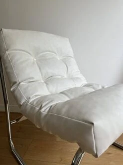 White Faux Leather Fireside Chair By Christian Koban For Dom Edition -Chairly Shop 348e7ed0 70bb 4202 be1b 3750daf90a6f