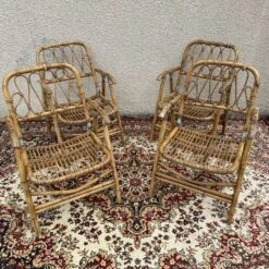 Rattan And Bamboo Folding Armchairs Valencia Spain 60'S -Chairly Shop 3553fe3a e14a 43c3 b1c4 5003050fa49d