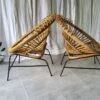 Pair Of 60s Rattan Armchairs