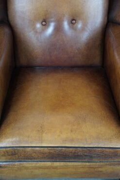 Large And Very Comfortable Wingback Armchair Made Of Sheep Leather -Chairly Shop 35af921b 8dec 4a2b aca3 d48581a7d4ff