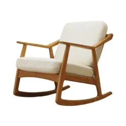 Oak Rocking Chair, Danish Design, 1960s, Designer: H. Brockmann Petersen, Production: Randers Møbelf -Chairly Shop 37c7c66d 1896 4dbc 9218 47a13cf9cfe7