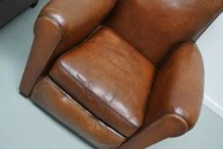 Pair Of French Cognac Moustache Back Leather Club Chairs, 1940s -Chairly Shop 390c1b18 af5f 45ea a516 20e6336b77d4