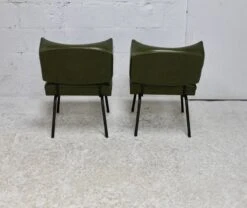Pair Of Tubular Armchairs, Imitation Leather. Circa 1950 -Chairly Shop 39cf5840 b8f2 41eb a26e 4e286082793e