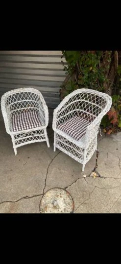Pairs Of Rattan Armchairs