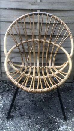 Vintage Bamboo Rattan Shell Armchair From The 60s -Chairly Shop 3bae250f 0479 4615 8d79 aabbf76c820c