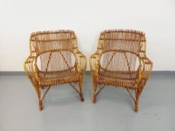 Pair Of Italian Armchairs By Vittorio Bonacina In Vintage Rattan From The 60s -Chairly Shop 3db086ce d46c 4baf a6a4 250f0eec229d